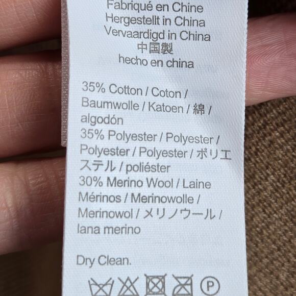 J. Crew Eloise Sweater Blazer Wool Blend Camel Neutral Medium Minimalist Capsule - Picture 3 of 7